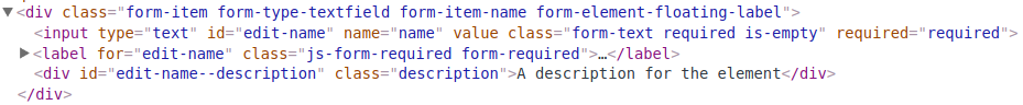 Form input code